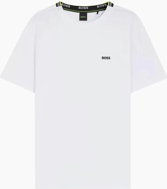 HUGO BOSS Mens BOSS Pique Taddy T-Shirt Open White - Size: 42
