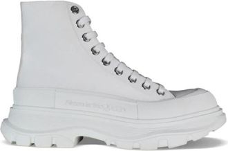 Alexander McQueen Tread Slick High Sneaker - Heren - Veterlaarzen - Wit - 41 EU - Katoen - Schoenen