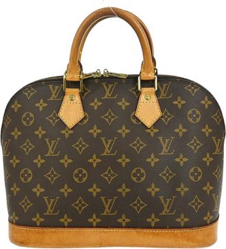 Louis Vuitton Alma Handbag Monogram Canvas Brown Canvas Handbag (Pre-Owned)