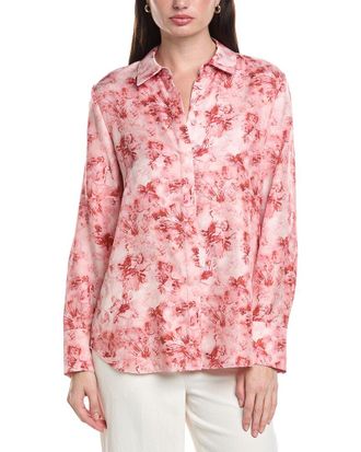 Lafayette 148 New York Scottie Silk Blouse