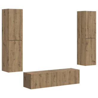 vidaXL Conjunto De Mueble De Tv 6 Pcs Roble Artesanal Vidaxl