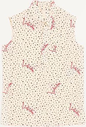 Valentino Top In Crepe De Chine Bollicine Plusdepois Donna VANIGLIA/MULTICOLOR 36