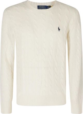 Polo Ralph Lauren Maglione in lana e cashmere a trecce - - Knitwear - Uomo - Beige - S
