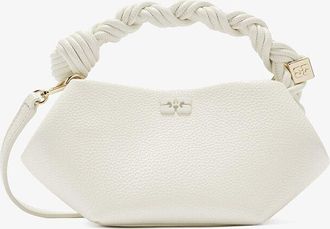 Ganni White Mini Bou Bag in Grained