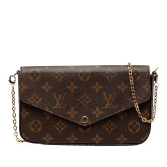 Louis Vuitton Pre-owned Pochette Felicie - Dames - Pre-owned - Bruin - Maat: ONE Size Zijde