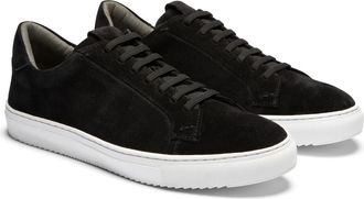 Gernie NYC Elastic Lace Leather Sneaker in Black Suede at Nordstrom Rack, Size 11.5