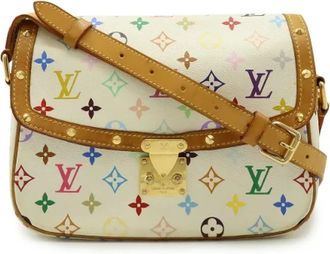 Louis Vuitton Tweedehands Canvas Louis Vuitton tassen - Dames - Vintage Schoudertas - Wit - ONE Size - Vintage
