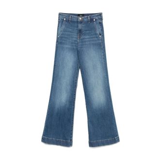 7 For All Mankind Bootcut Jeans, female, Blue, W26, Blue Skinny Cotton Jeans with Style