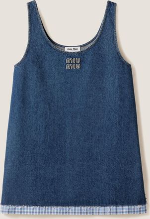 Miu Miu Washed denim mini-dress