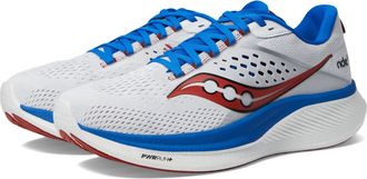 Saucony Mens Ride 17 Sneaker, White/Cobalt, 9 UK