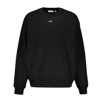 Off-white Sweatshirts, male, Black, Size: XL Hooded Logo Sweatshirt