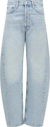 A Gold E Luna High Rise Pieced Taper - Dames - Loose Fit Jeans - Blauw - W24 - Denim - Jeans