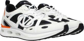 Valentino Garavani Mens White Fabric Athletic Sneakers