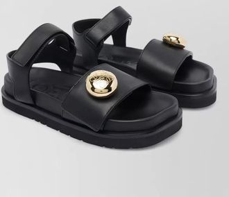 Loewe pebble fussbett flat sole open toe sandals