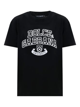 Dolce & Gabbana University T-shirt met grafische print - Zwart