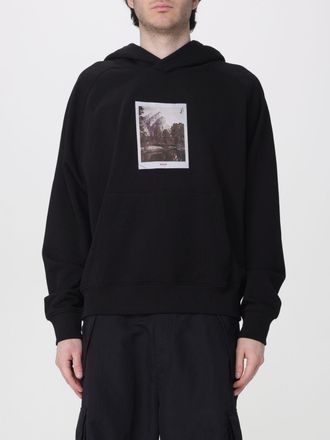 HUGO BOSS Felpa con cappuccio in cotone stampata