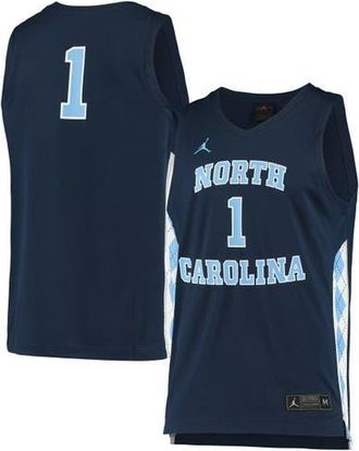 Jordan Brand Unisex Jordan Brand 1 Navy North Carolina Tar Heels Replica Basketball Jersey at Nordstrom, Size Small
