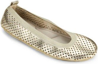 Yosi Samra Samara Foldable Ballet Flat in Gold at Nordstrom, Size 11