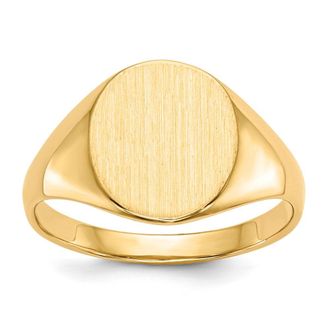 Diamond2Deal 14k Yellow Gold Open Back Signet Ring