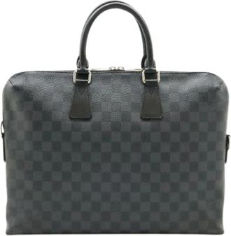 Louis Vuitton Pre-owned PDJ Damier Graphite briefcase - Dames - Vintage Handtas - Zwart - ONE Size - Vintage