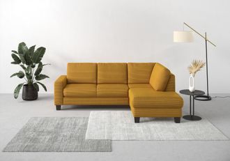 HOME AFFAIRE Ecksofa »Summer L-Form« mit Ottomane, mit oder ohne Bettfunktion und Bettkasten, Cord-Bezug
