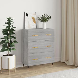 vidaXL Aparador De Madera De Ingenier&iacute;a Gris Sonoma 69,5x34x90 Cm Vidaxl