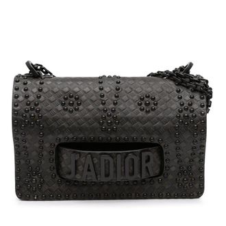 Dior Pre-owned Dior Medium Embossed Calfskin Studded JAdior Chain Flap Ladies 35 - MA - 0148