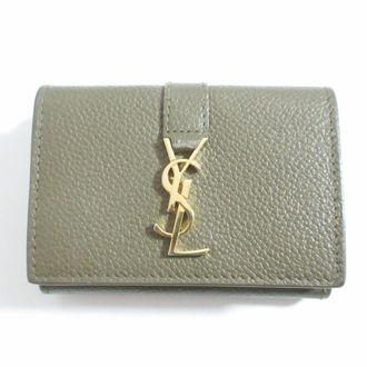 Saint Laurent Khaki Wallet (Tri-Fold) (Pre-Owned)