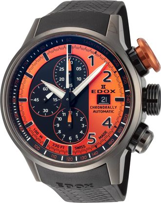 Edox Mens Chronorally 45mm Automatic Watch