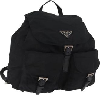 Prada Pre-owned Vintage Nylon Backpack - Dames - Vintage Rugzakken - Zwart - ONE Size - Nylon - Vintage
