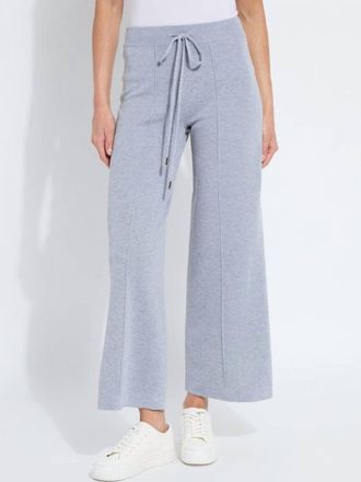 Lyss&eacute; Violetta Knit Lounge Wide Leg Pants In Grey Melange