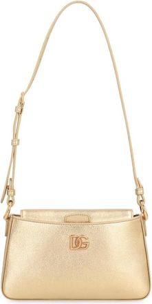 Dolce & Gabbana Tassen, Dames, Geel, ONE Size, Leer, Laminated Calfskin Phone Bag