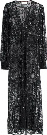 Alexis Embellished Black Maxi Dress Size S