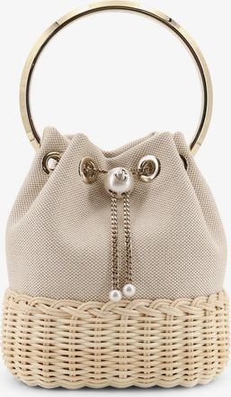 Jimmy Choo London Borsa a secchiello Bon Bon in rafia e canvas - JIMMY CHOO - gender_Woman