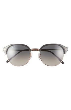 Ray-Ban 55mm Gradient Irregular Sunglasses in Grey Flash at Nordstrom