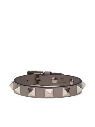 Valentino Garavani Rockstud leren armband - Bruin