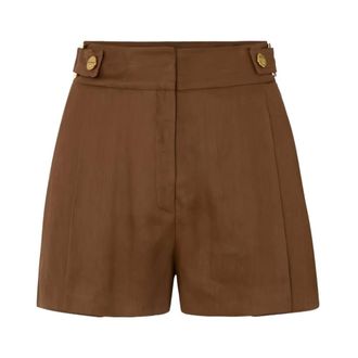 Elisabetta Franchi Short Shorts, female, Brown, Size: 2XS Shorts con anelli