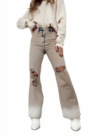 Flying Monkey 90s Vintage Flare Jeans In Burnt
