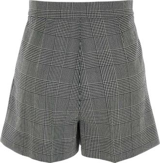 Max Mara Womens Embroidered Wool Agoraio Shorts Blu Marino-Bianco Exterior: Virgin Pantaloni Marino/bianco Trousers