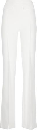 Elisabetta Franchi Ivory Pants With Logoed Pants