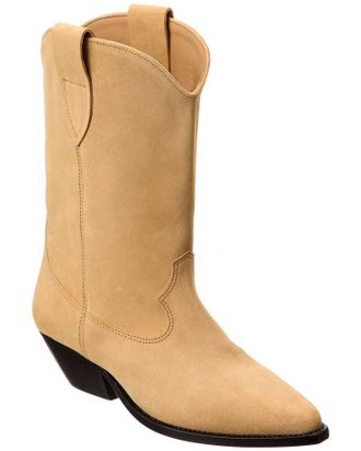 Isabel Marant Womens Duerto Suede Boot In Beige