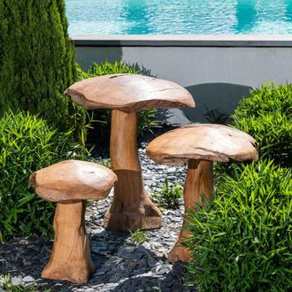 Wanda Collection Set De Setas De Teca Decoraci&oacute;n Jard&iacute;n