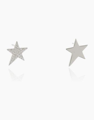 Cachet London Womens Cachet London Satu Star Silver Earrings - Silver/Silver