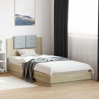 Berkfield Home Bed Frame without Mattress Sonoma Oak 100x200 cm in Brown
