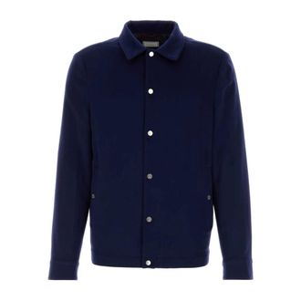 Brunello Cucinelli Lightweight Cashmere Flannel Outerwear Jacket - male - Brunello Cucinelli - Cashmere Knitwear - Blue - M - Knitwear
