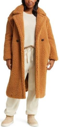 UGG Gertrude Double Breasted Teddy Coat in Che at Nordstrom Rack, Size X-Large