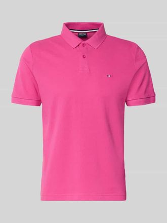 Daniel Hechter Regular Fit Poloshirt mit Logo-Stitching in Pink, Gr&ouml;&szlig;e XXXL