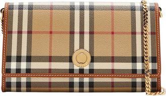 Burberry Beige Check Clutch