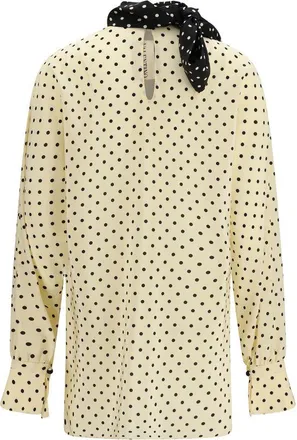 Valentino Womens Beige Silk Blouse