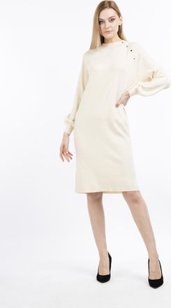 Dreimaster Dreimaster Gebreide jurk Dames ivoor